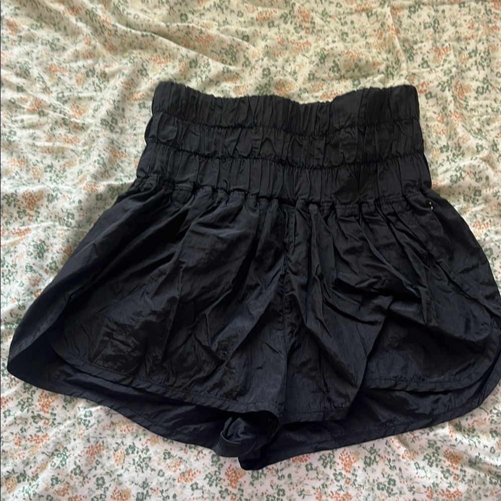 Free People Black High Waist Athletic Shorts